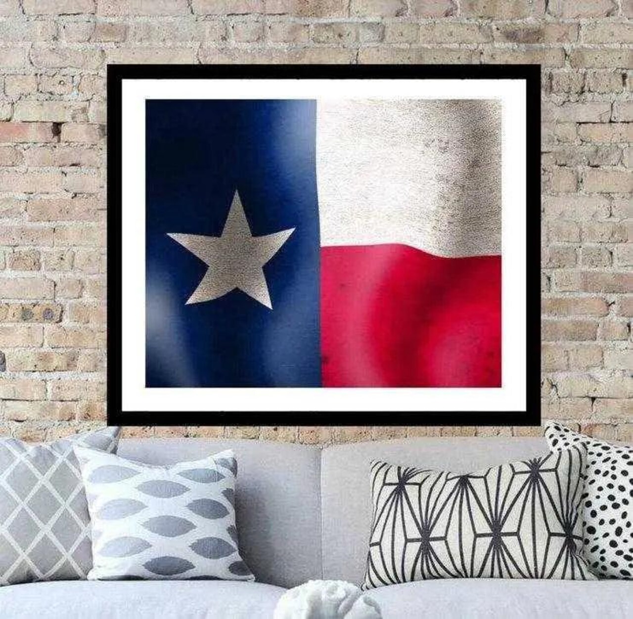 Framed Texas Flag Wall Art - Rustic Home Decor for Texas Pride